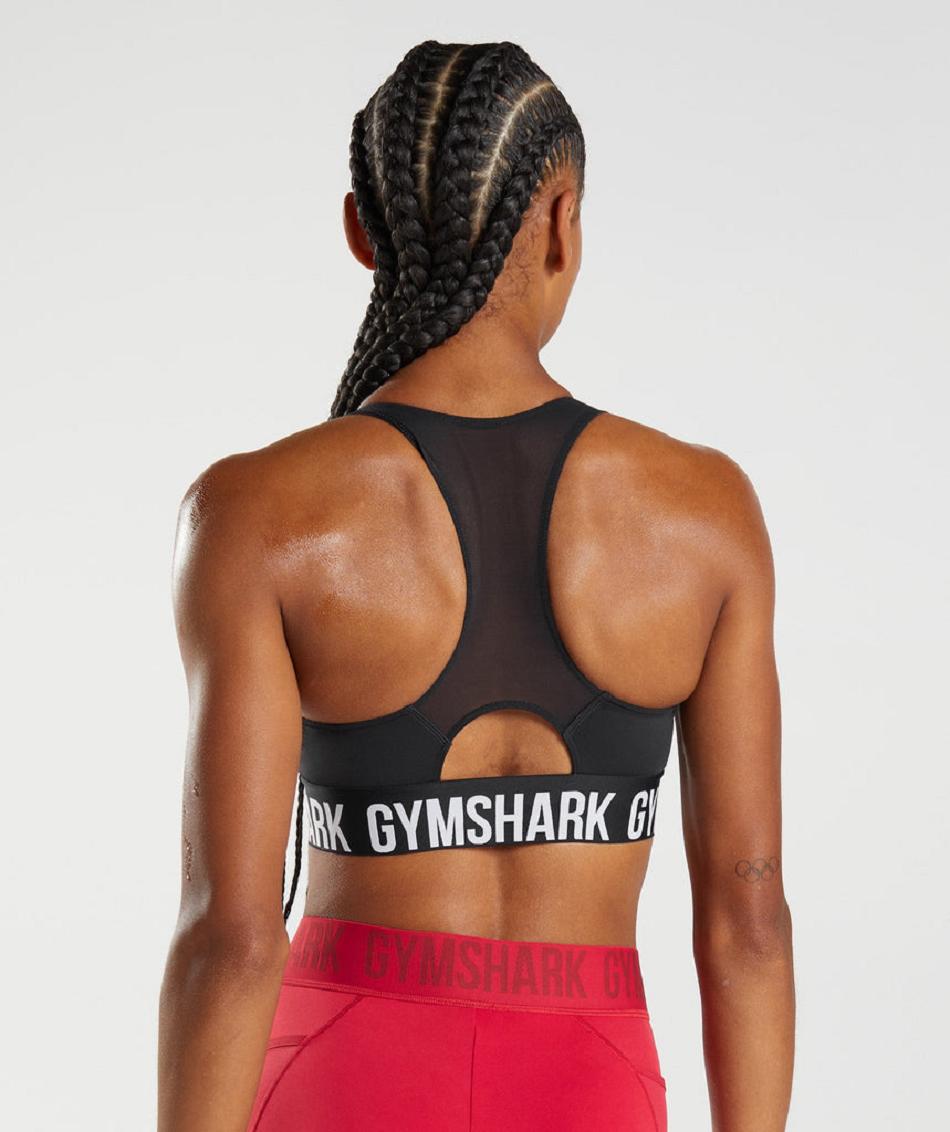 Gymshark Training Brandmark Ženske Sportski Grudnjak Crne | HR 3421WNB